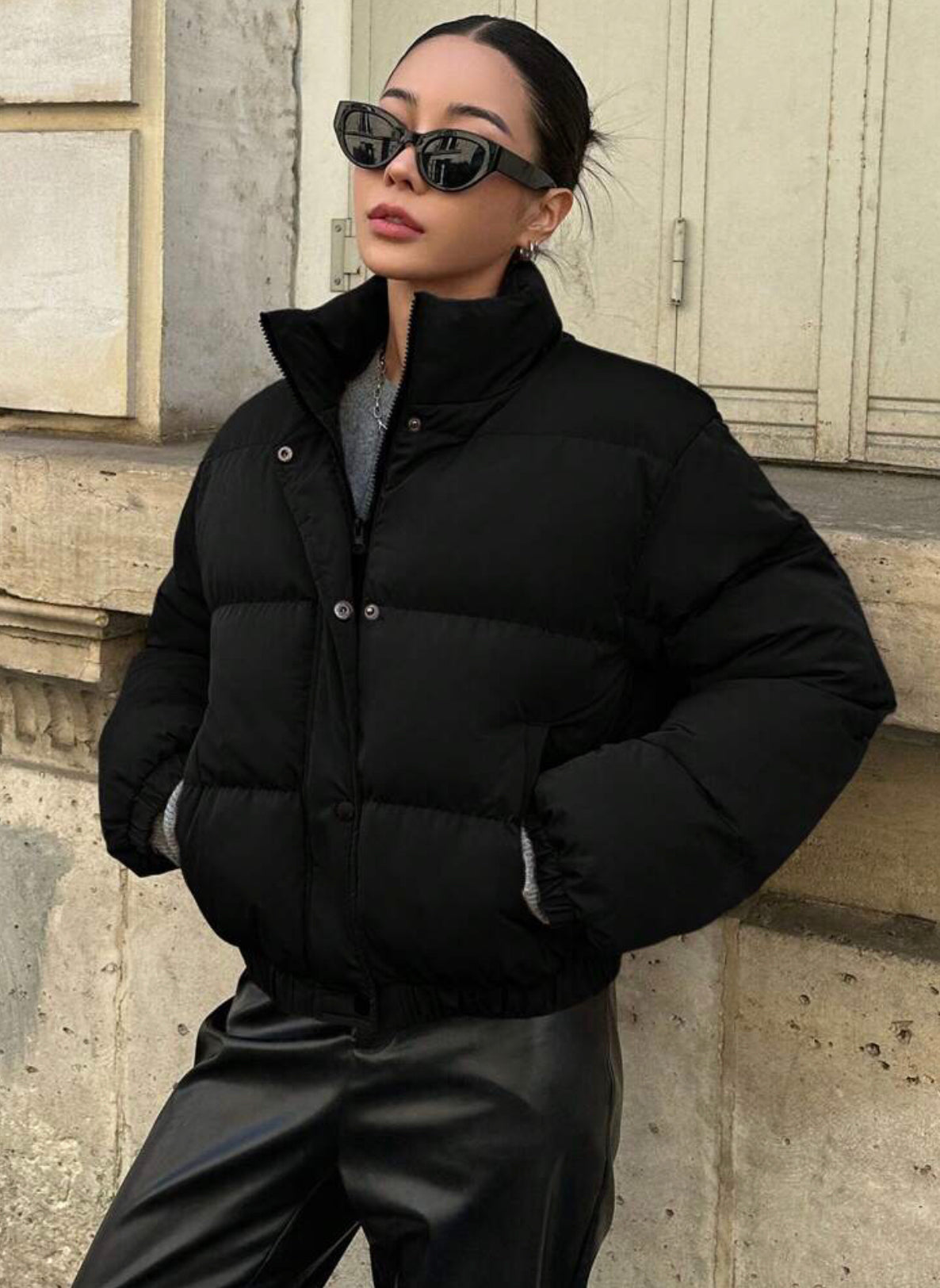 Buttoned Puffer Jacket