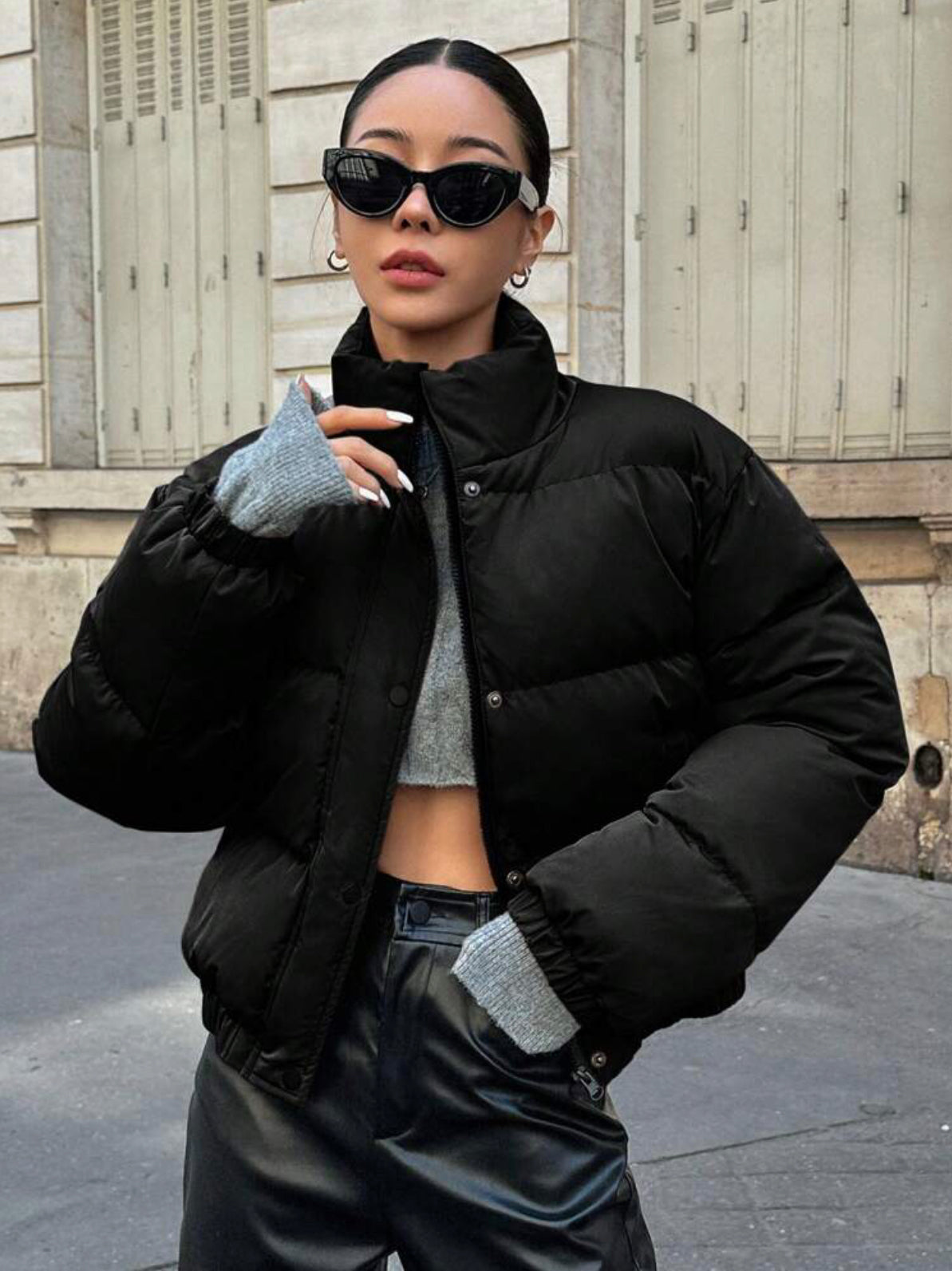 Buttoned Puffer Jacket