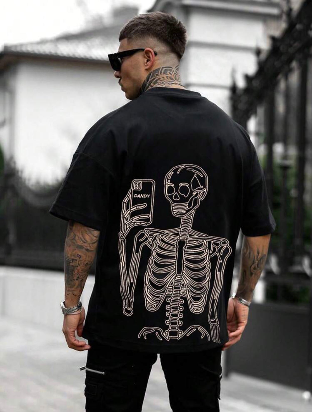 Cool Skeleton Oversized Tee