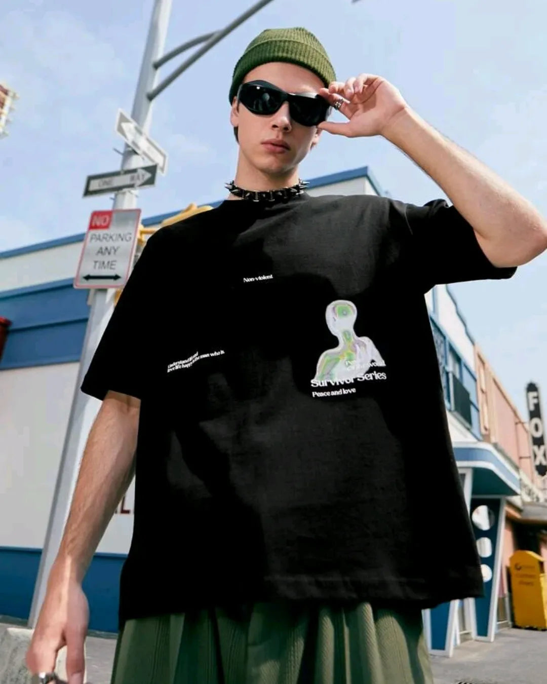 Survivor Graphic Oversized Tee