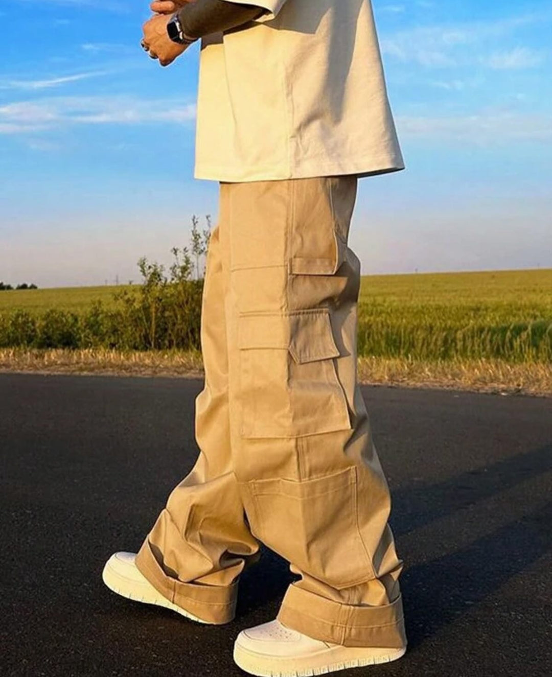 Camel hip hop pants