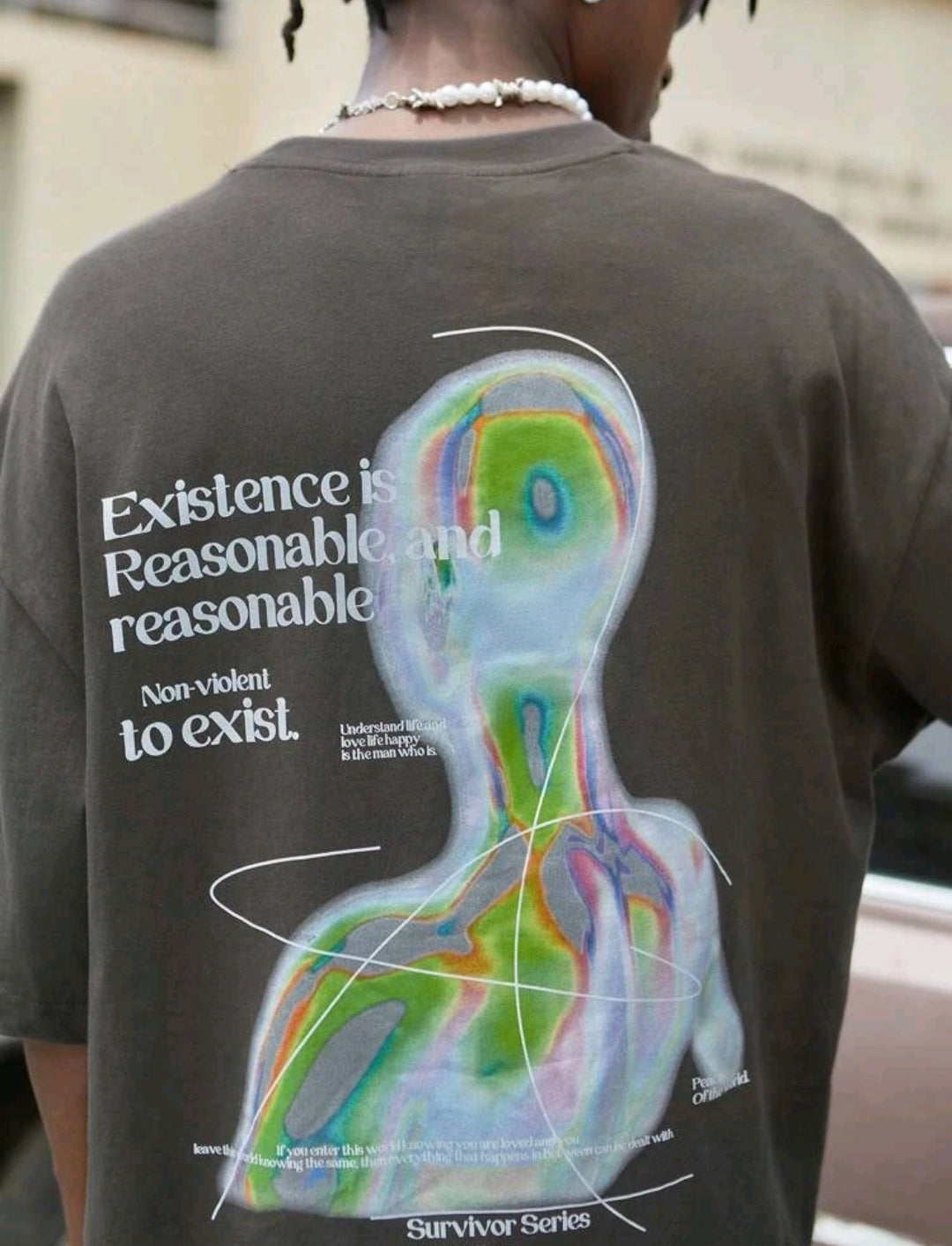 Survivor Graphic Oversized Tee