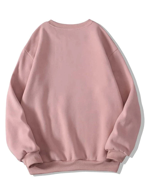 Drop Shoulder Plain Sweatshirts