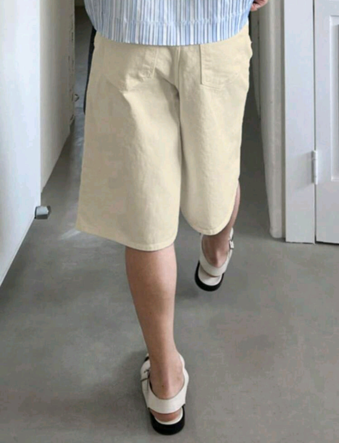Cotton Beige Shorts