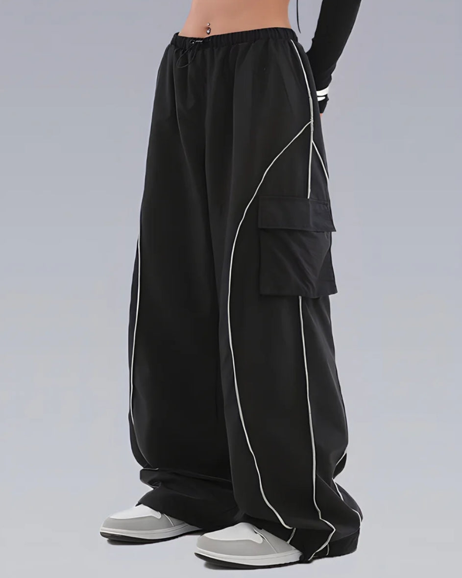 Wide Leg Stripes Cargo