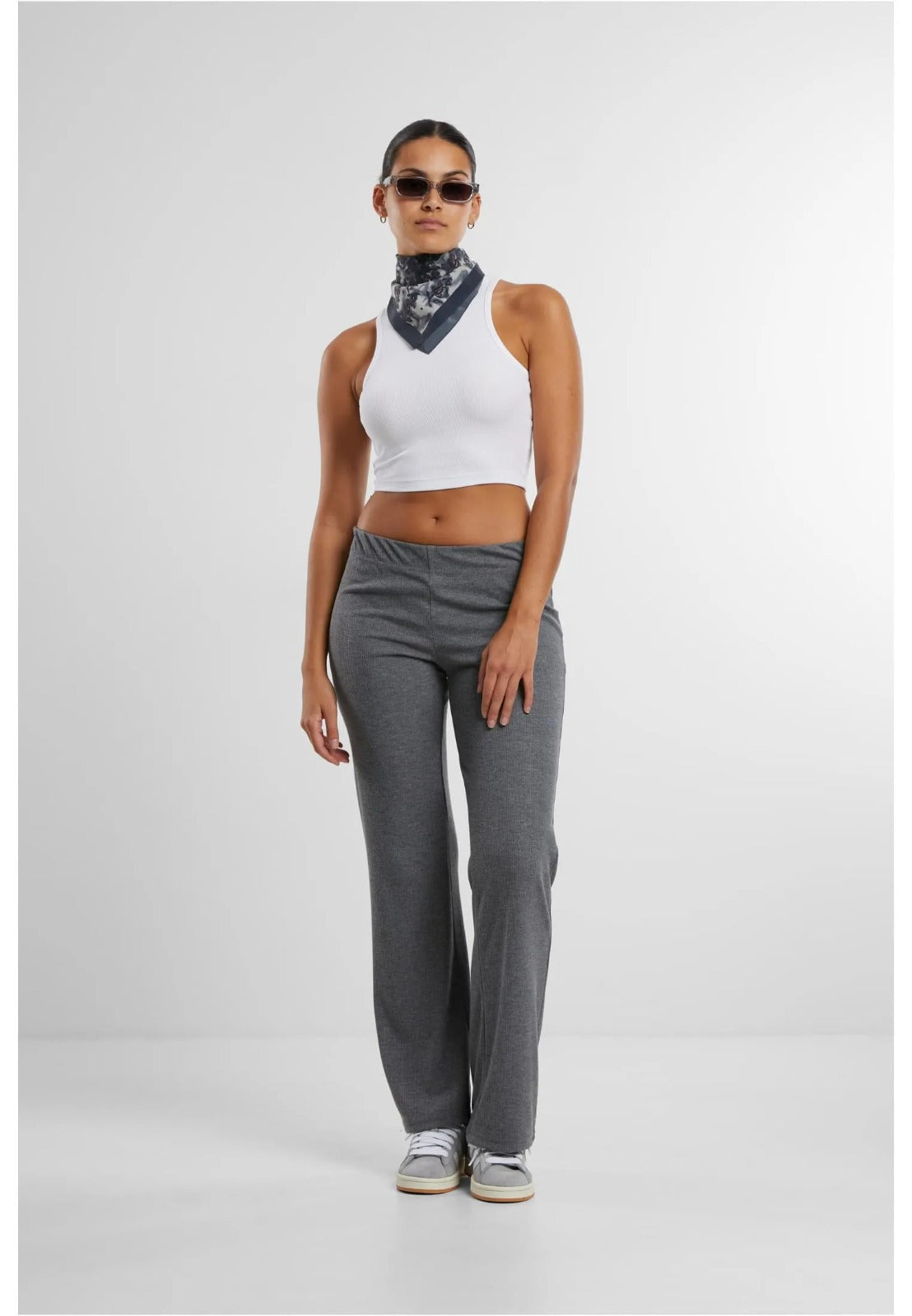 Women's cardigan Charcoal ribbed twinset