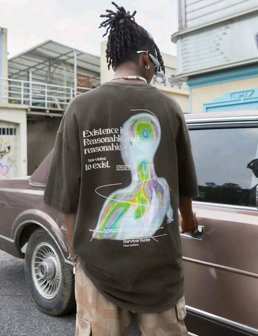 Survivor Graphic Oversized Tee
