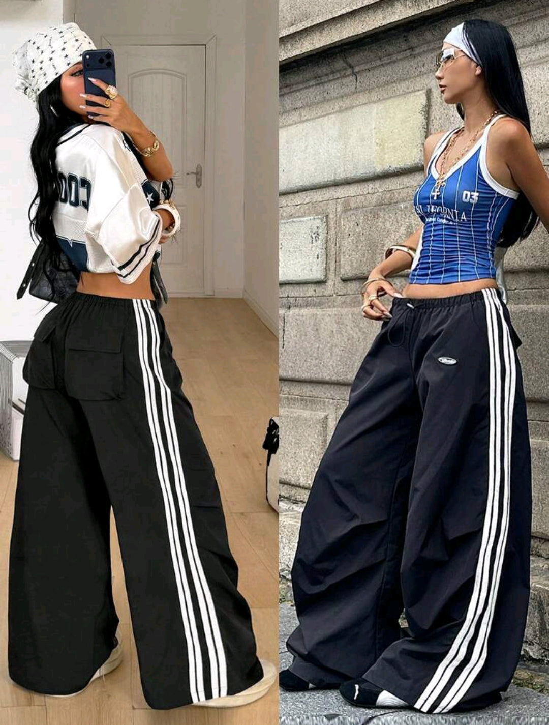 Striped Wide Leg Trouser