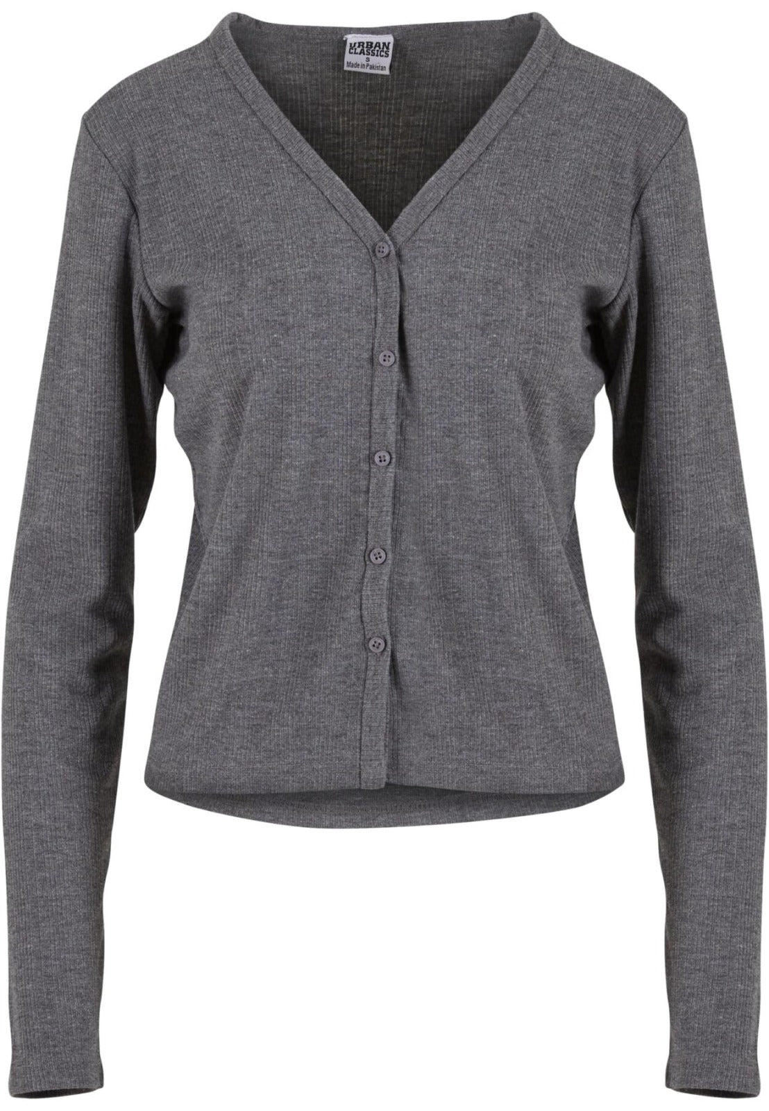 Women's cardigan Charcoal ribbed twinset