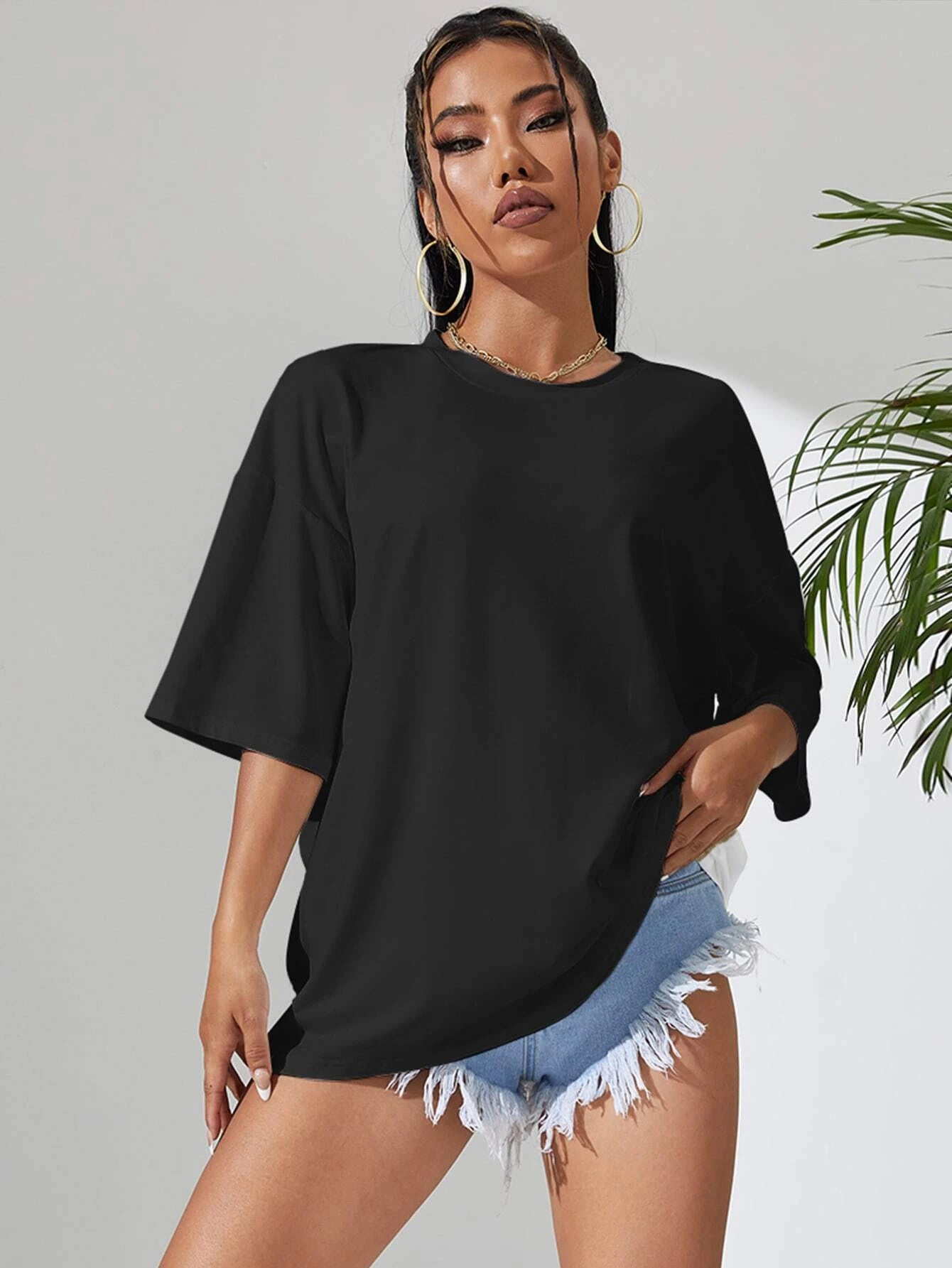 Drop Shoulder Women Graphic Tee