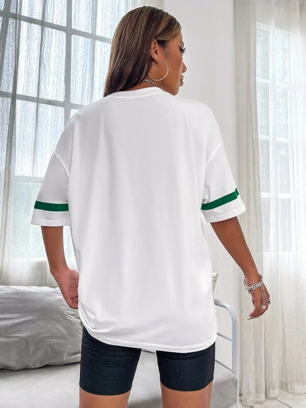 Letter Graphic Drop Shoulder Tee