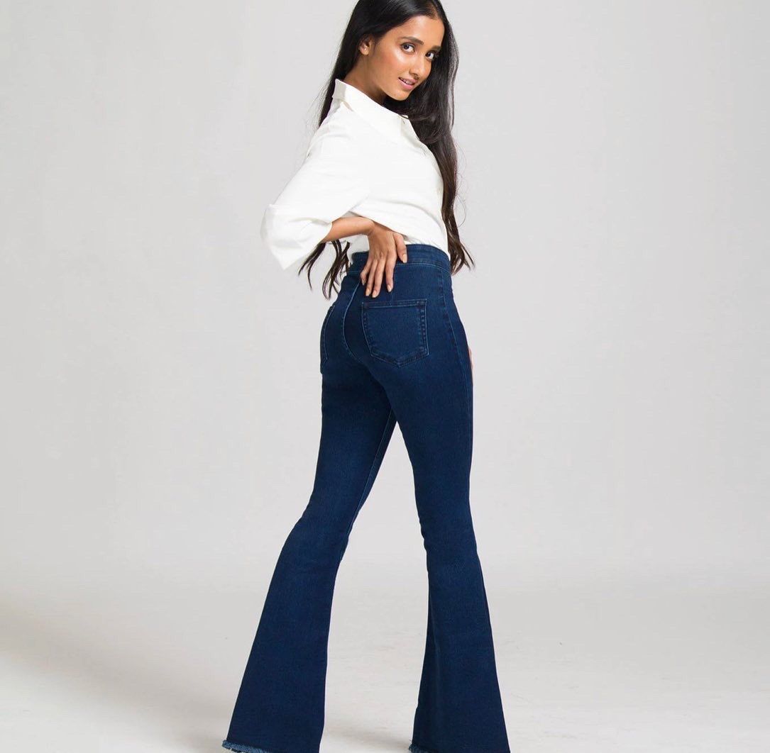 Dark Blue Boot Cut Jeans