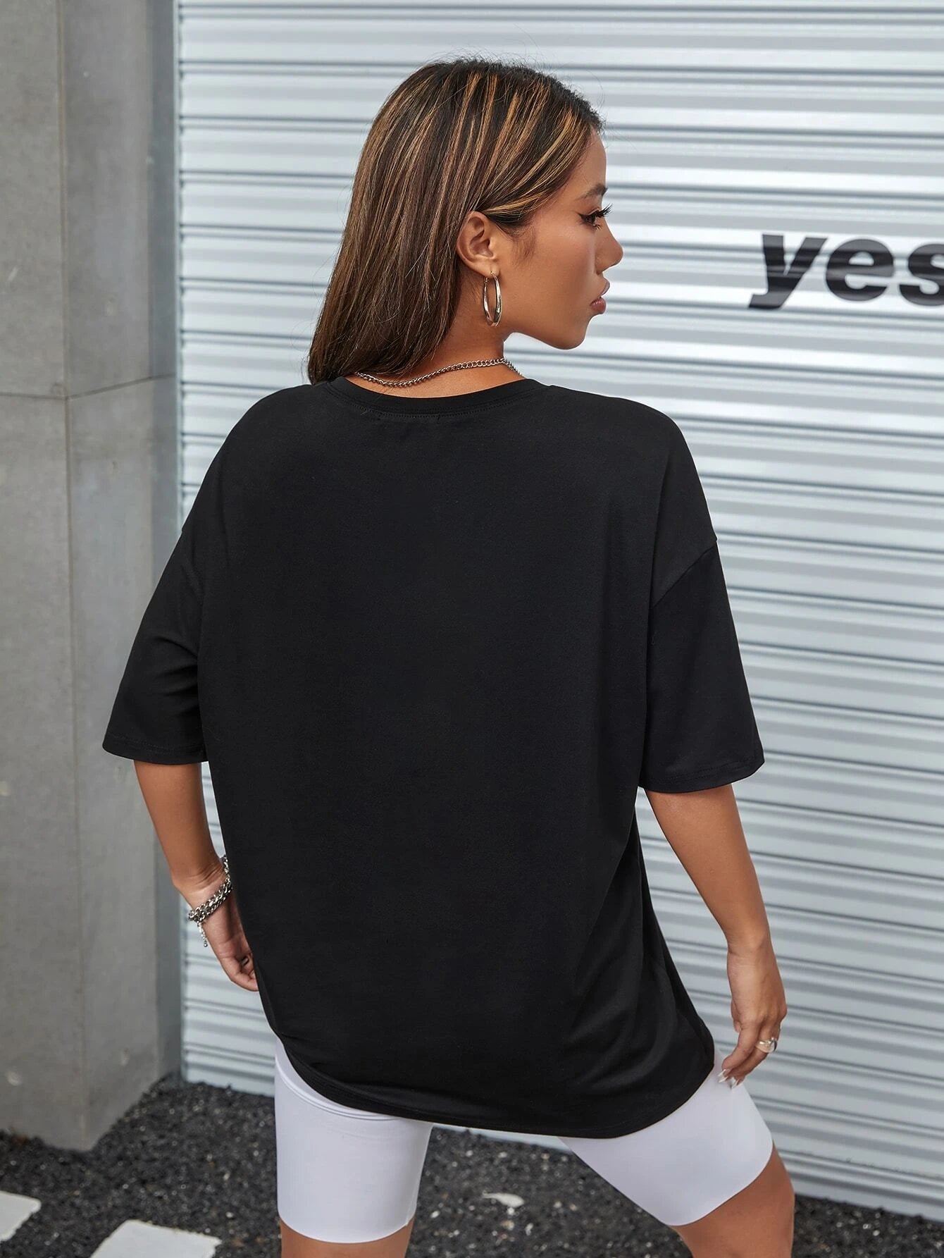 Reflective Drop Shoulder Tee