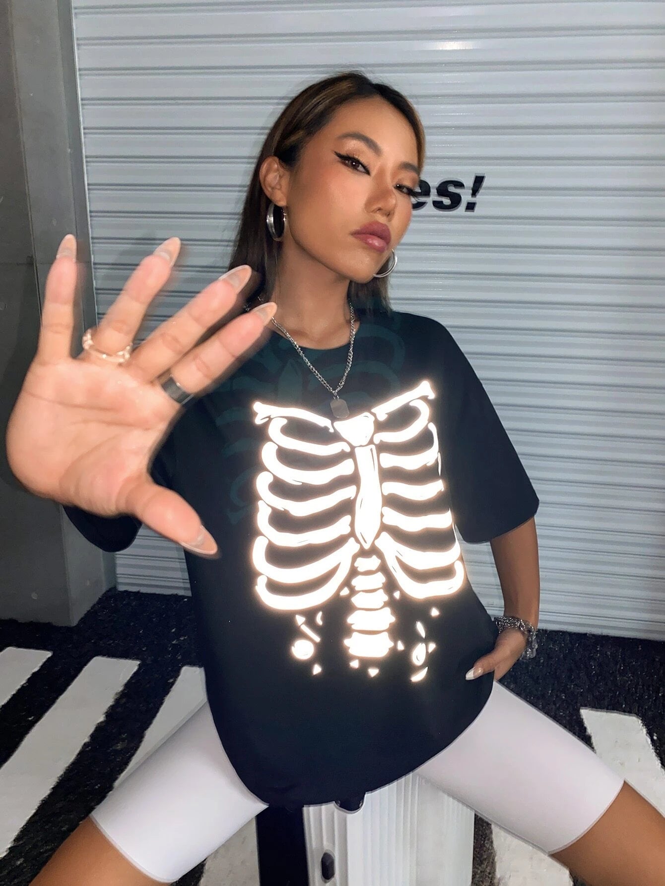 Reflective Drop Shoulder Tee