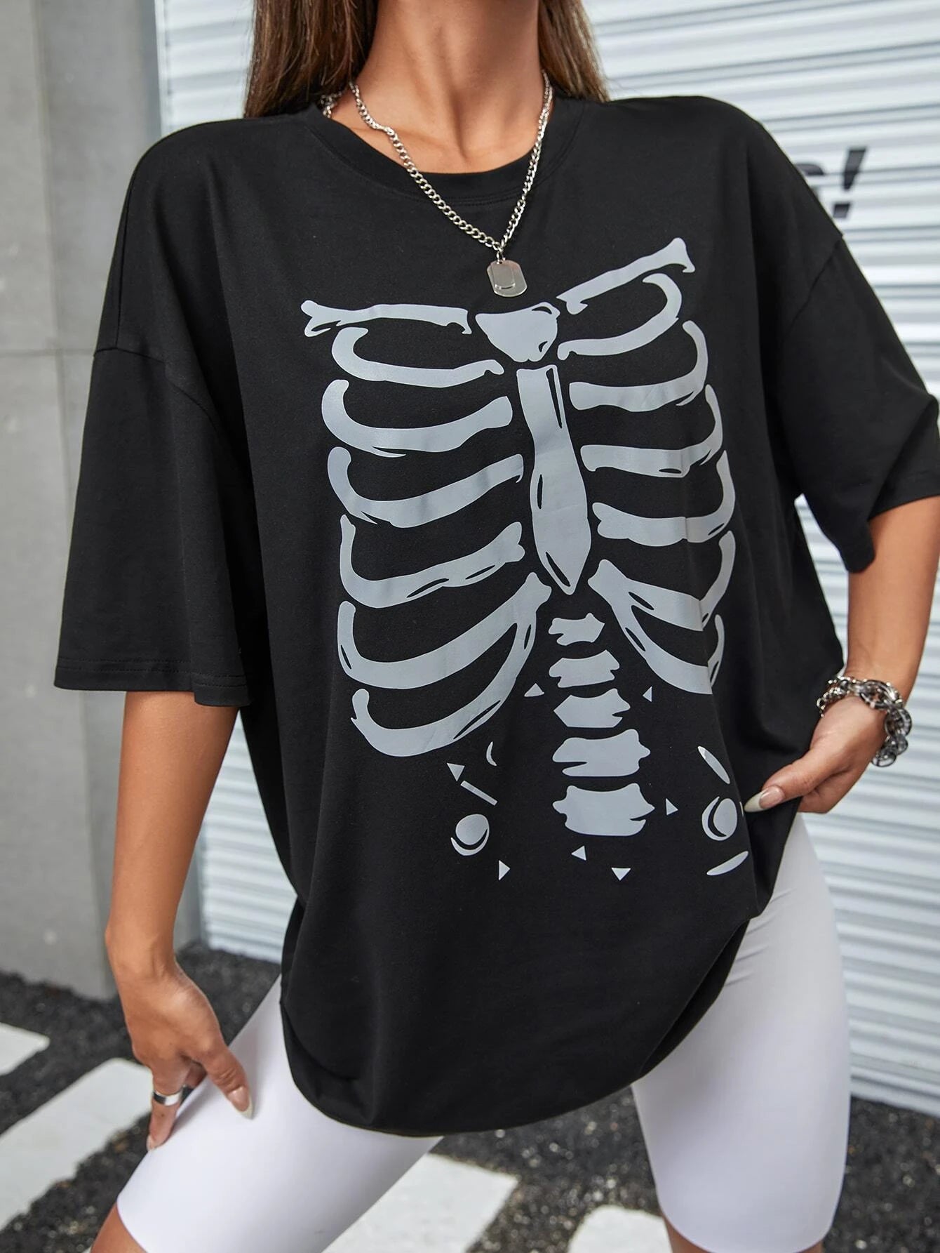 Reflective Drop Shoulder Tee
