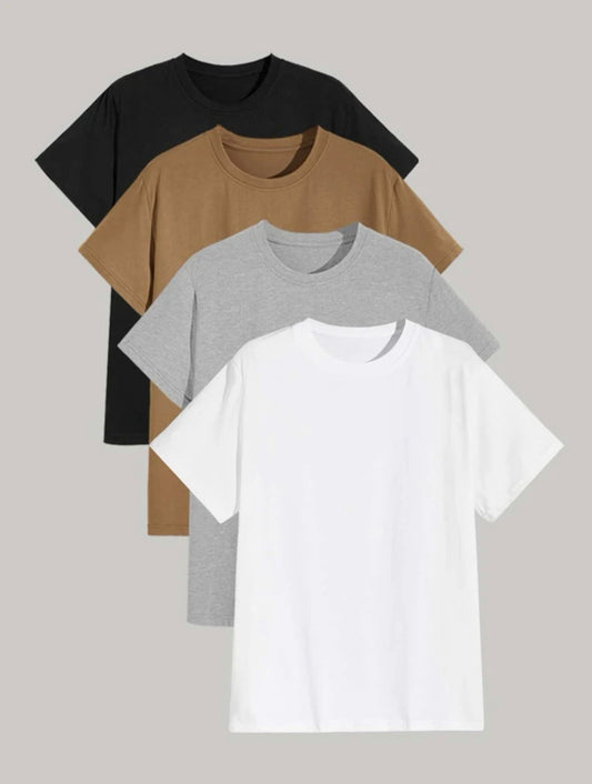 Regular fit Basic tee pack of 4