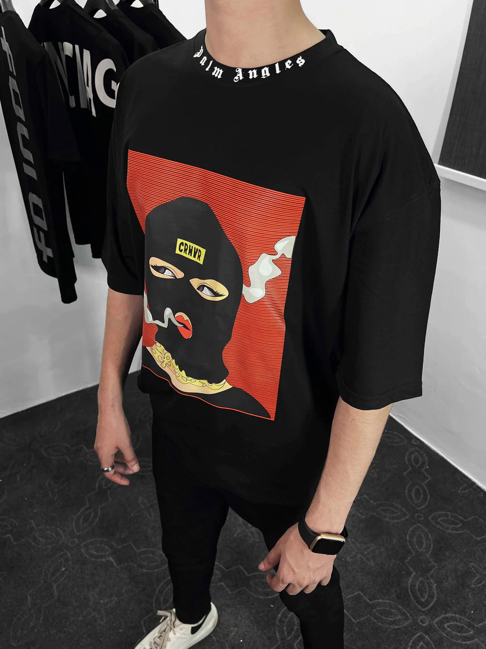 Palm Ski mask Oversized T-shirt