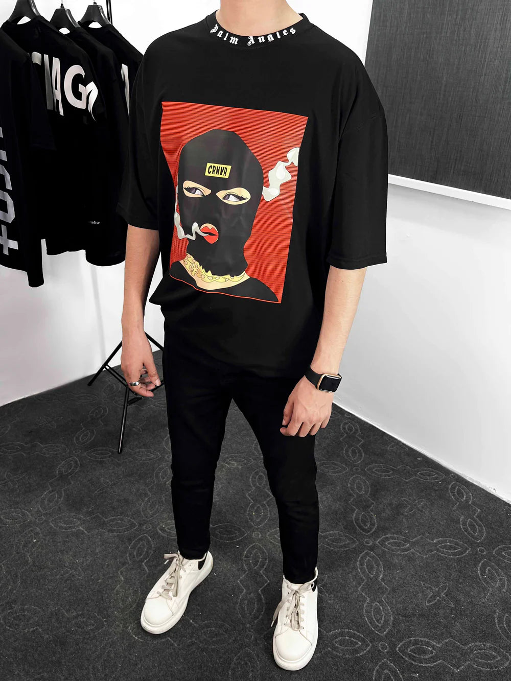 Palm Ski mask Oversized T-shirt