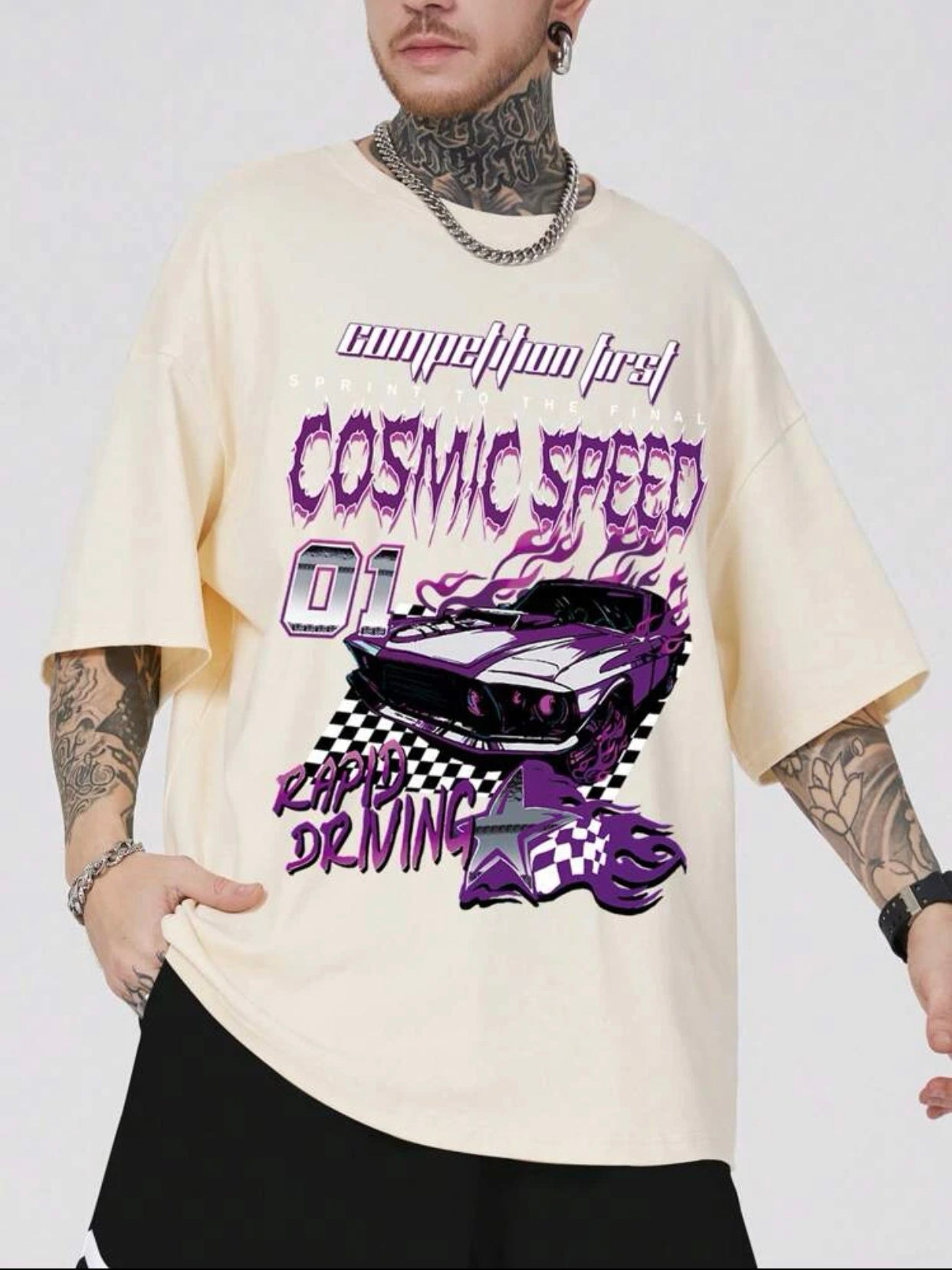 Cosmic Speed drop shoulder tee