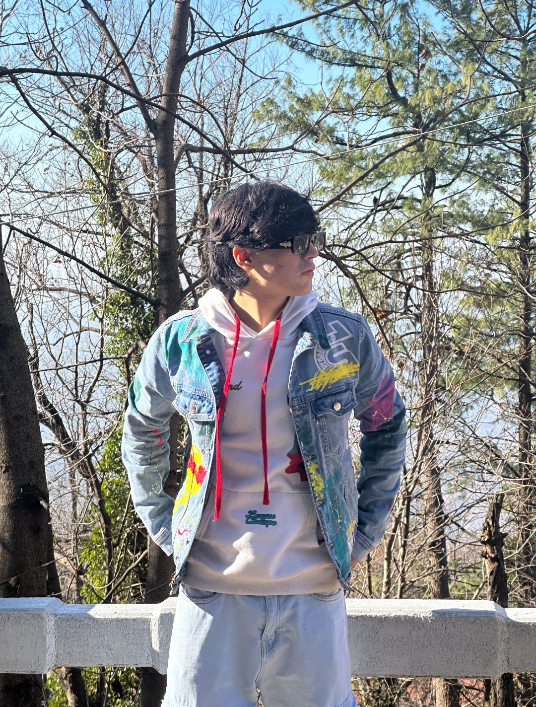 Hand painted graffiti Denim Jacket