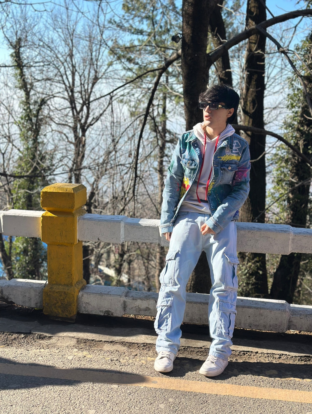 Hand painted graffiti Denim Jacket