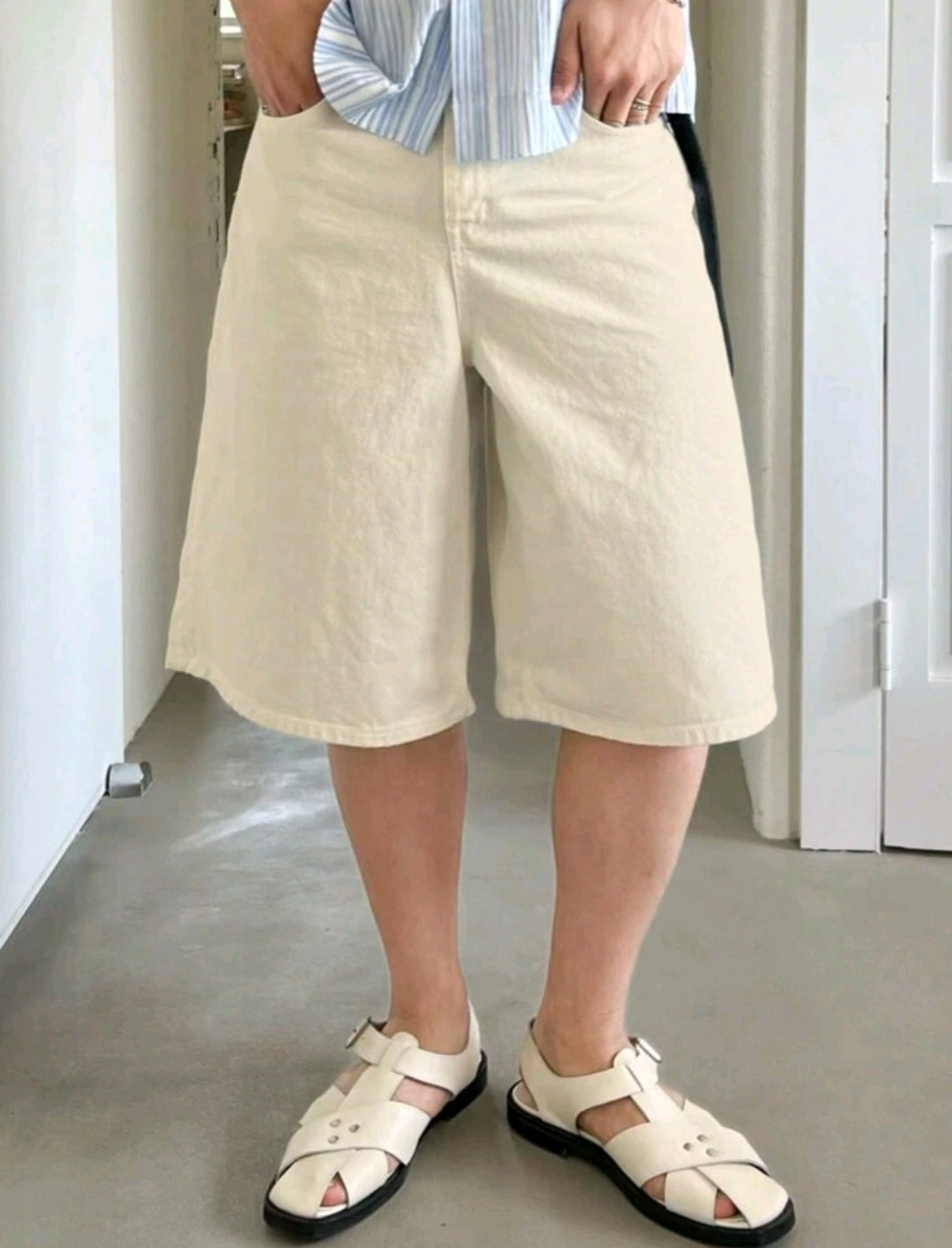 Cotton Beige Shorts