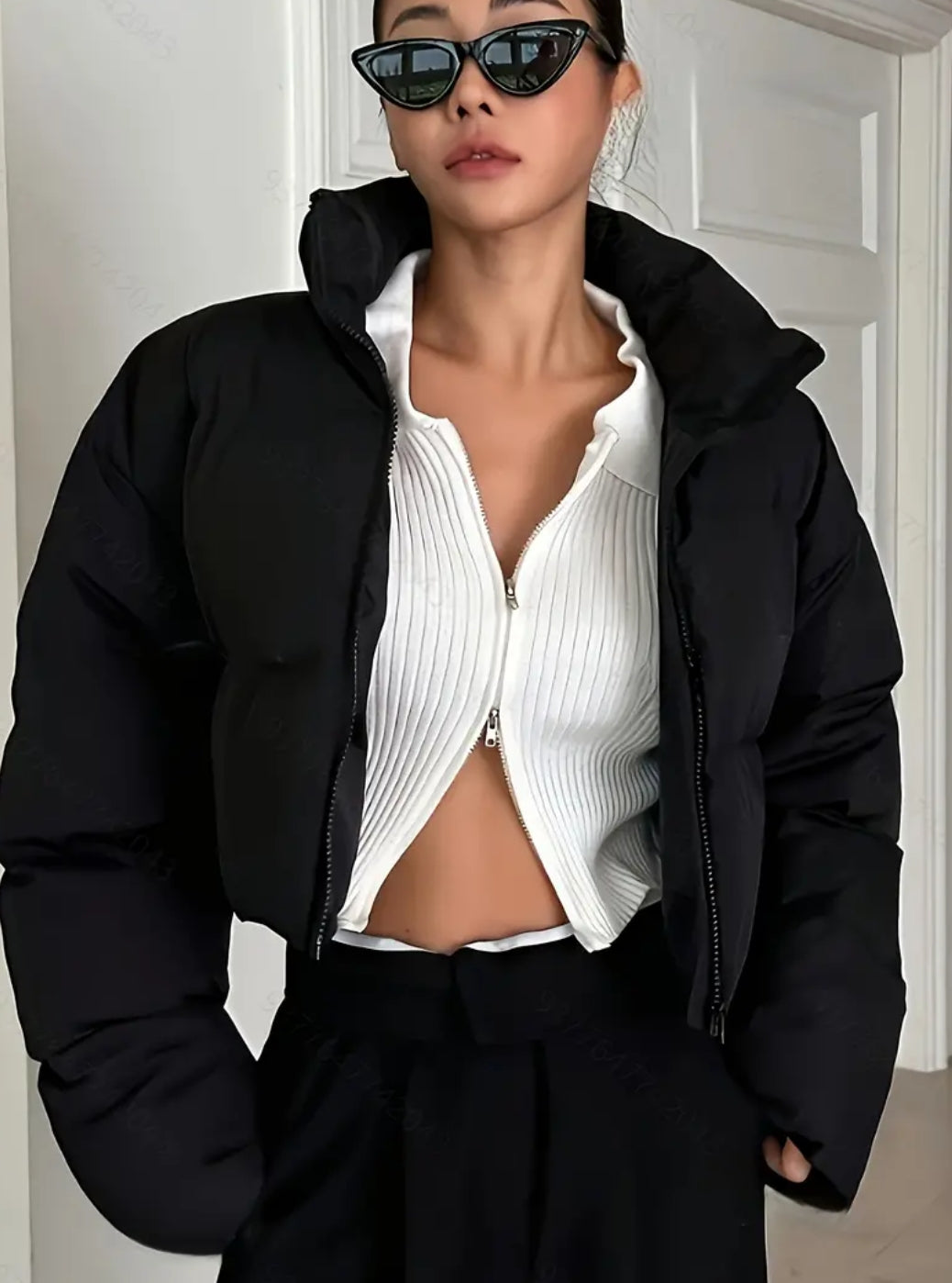 Chic Cropped Puffer Jacket