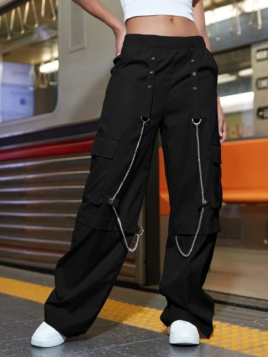 Chain Pocket Cargo Pants