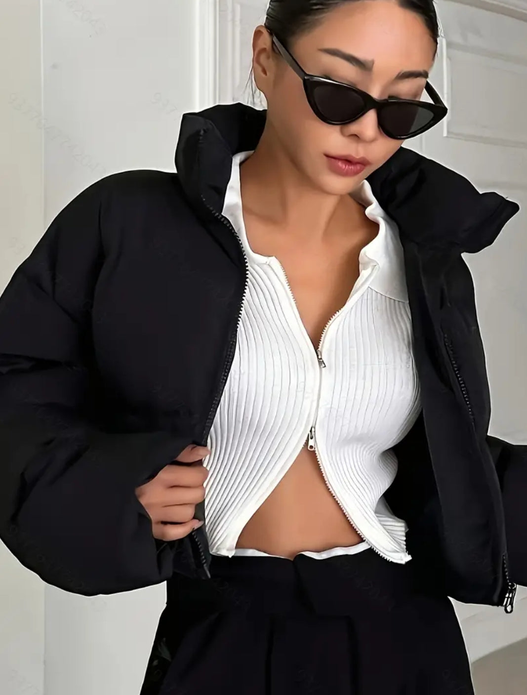 Chic Cropped Puffer Jacket