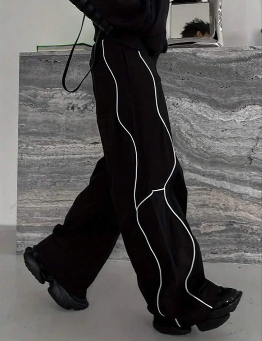 Reflective wide trouser