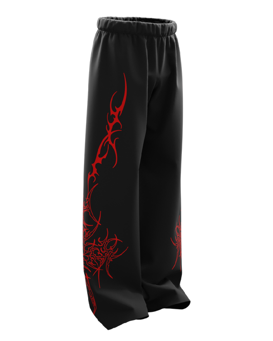 Bloodsigil Black Unisex Straight Fit Baggy Pants