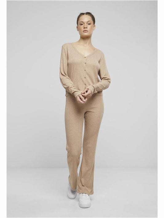 Women's ribbed cardigan 2 piece suit