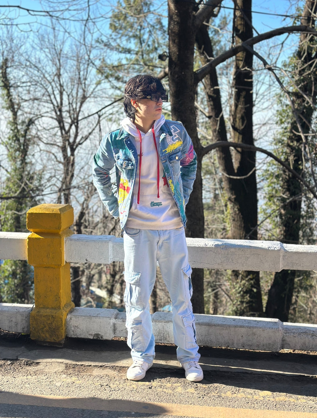 Hand painted graffiti Denim Jacket