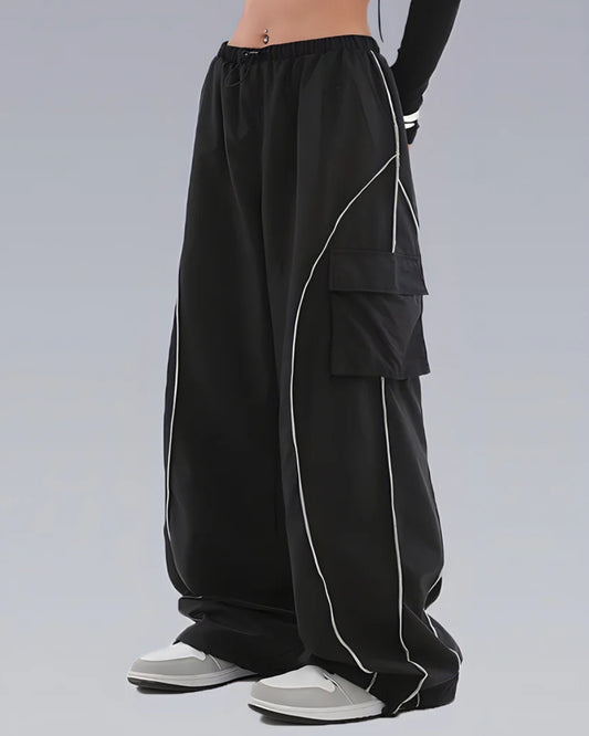 Wide Leg Stripes Cargo
