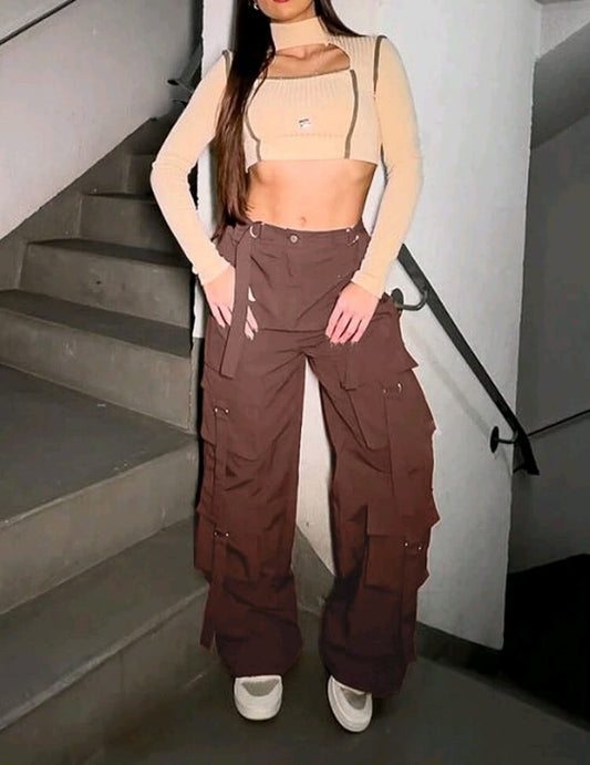 8 Pocket High Rise Cargo Pant