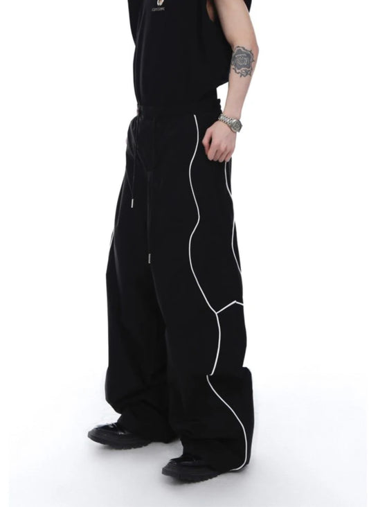 Reflective wide trouser