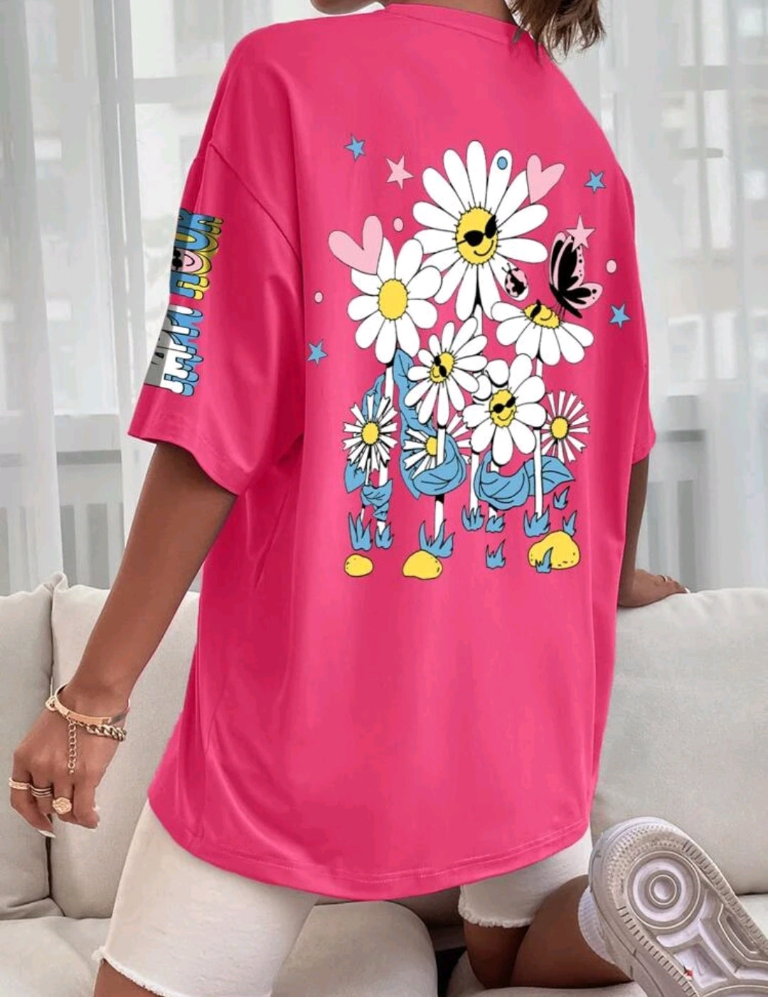 Cartoon Graphic Drop Shoulder Tee
