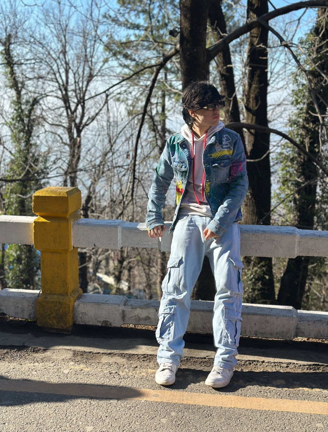 Hand painted graffiti Denim Jacket