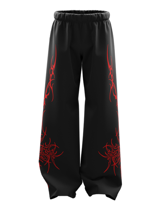 Bloodsigil Black Unisex Straight Fit Baggy Pants