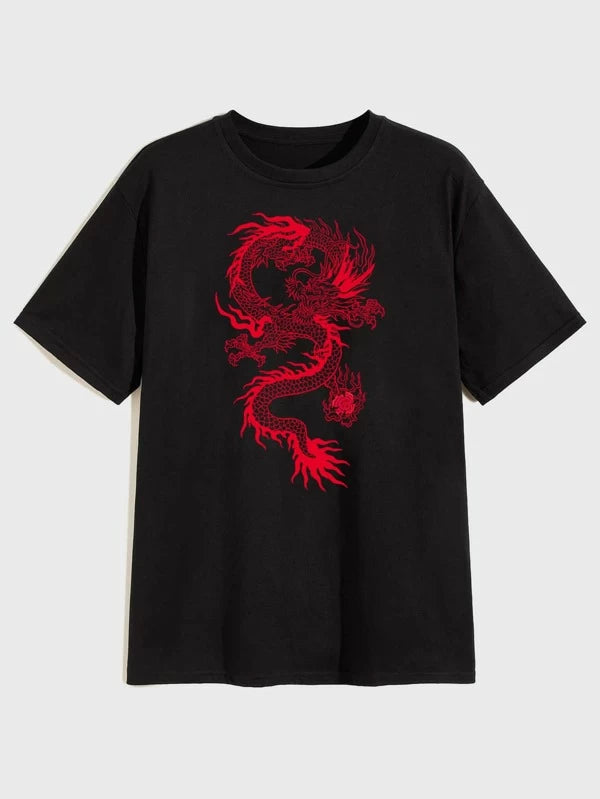 Dragon Print Short Sleeve Tee