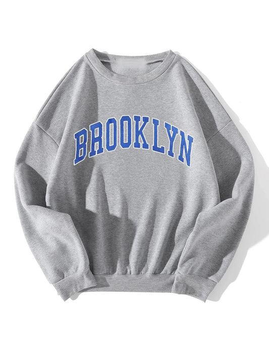Letter Graphic Drop Shoulder Sweatshirt