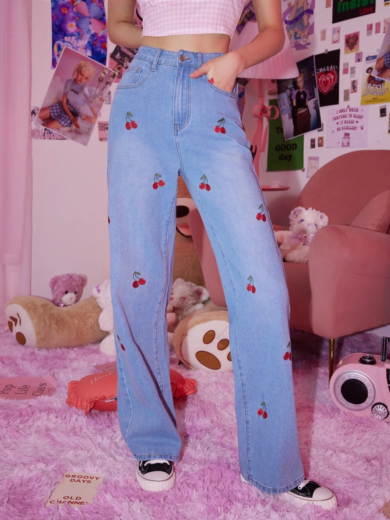 Sweetness Cherry  Jeans