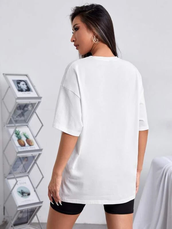 Drop Shoulder Graphic Tee