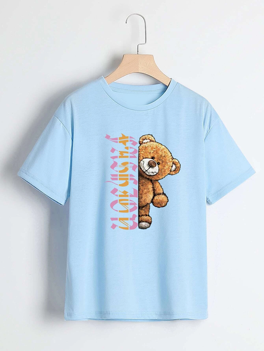 Letter And Bear Graphic Tee
