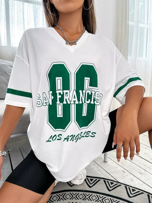 Letter Graphic Drop Shoulder Tee