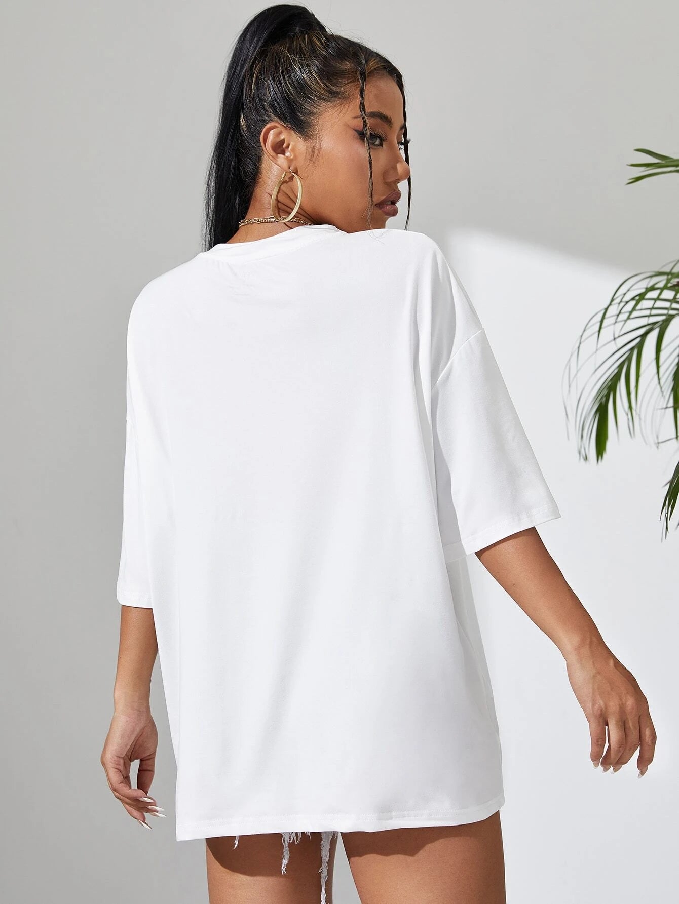 Skeleton Graphic Drop Shoulder Tee