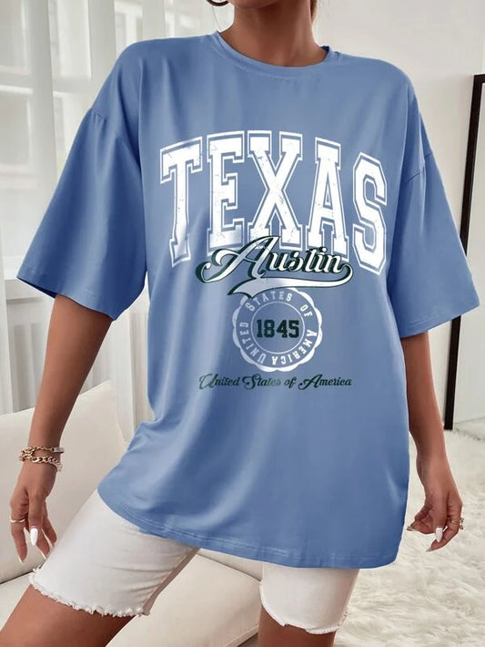 Letter Graphic Drop Shoulder Tee