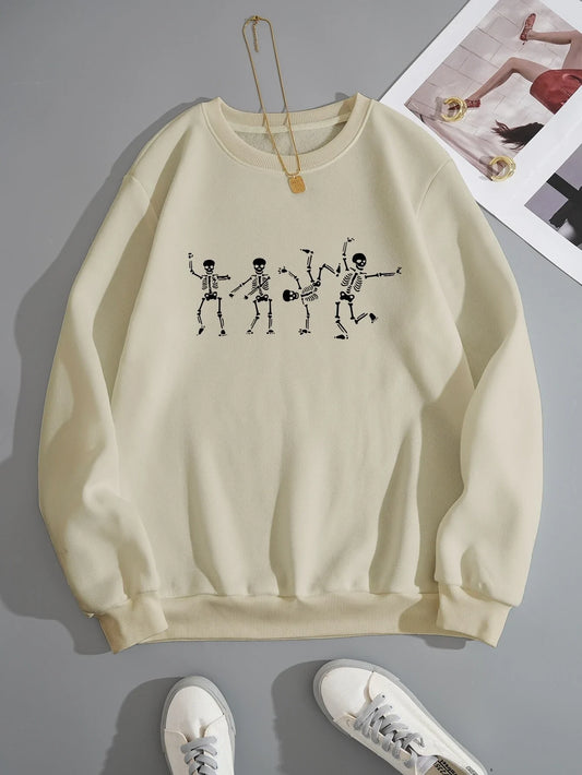 Skeleton Print Sweatshirt