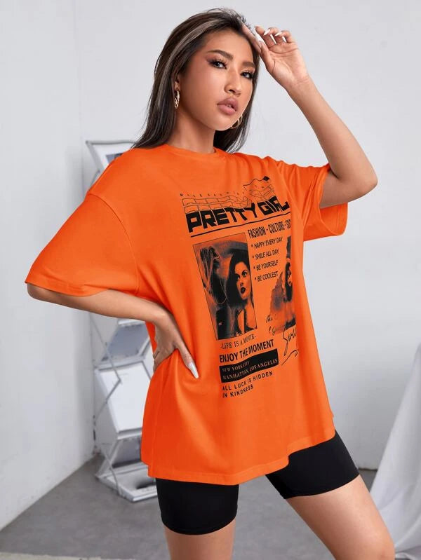 Drop Shoulder Graphic Tee
