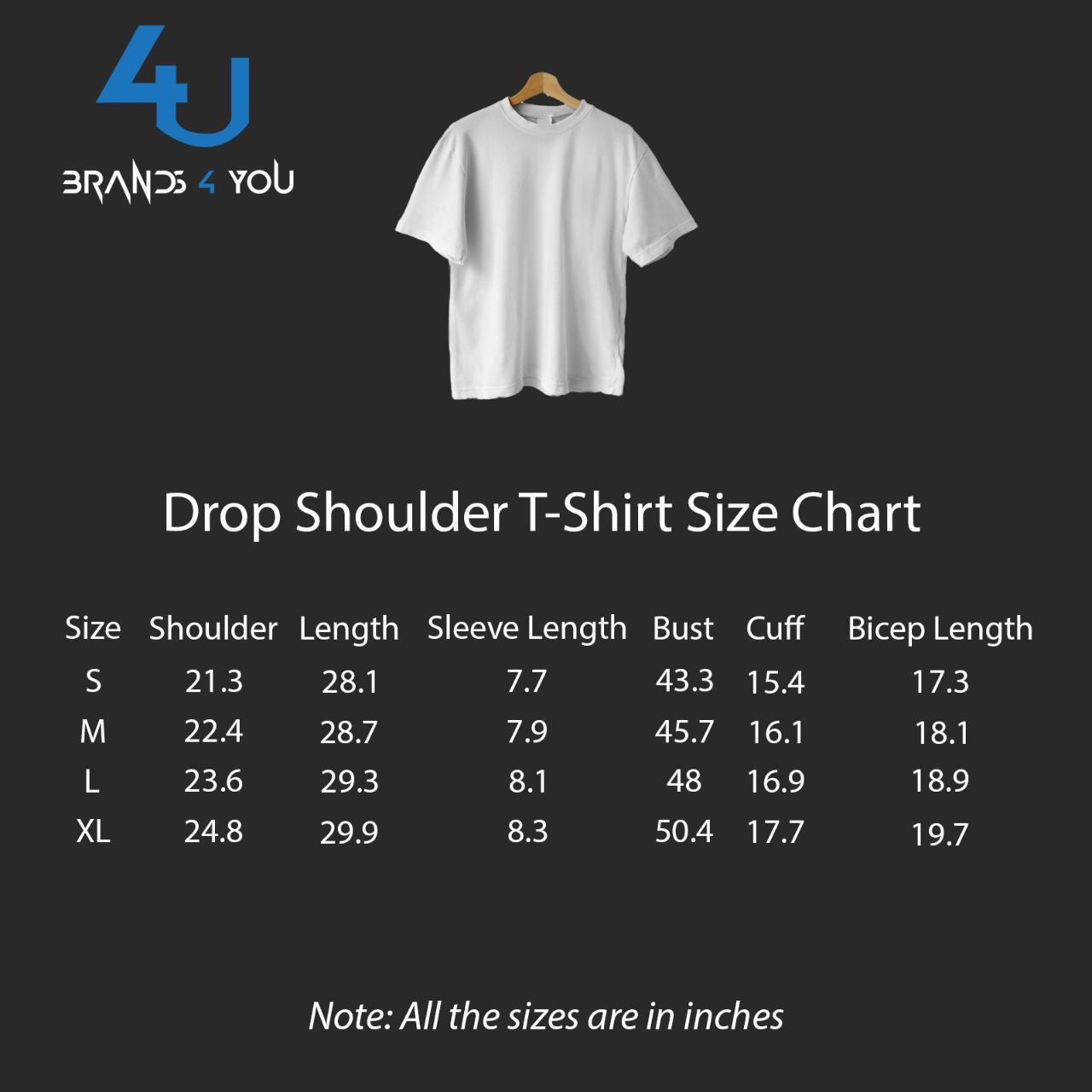 Letter & Trees Print Drop Shoulder Tee